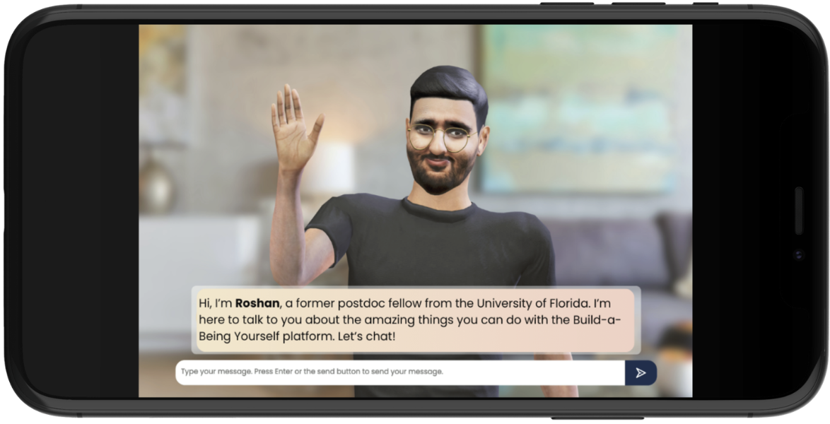 Mobile fullscreen character